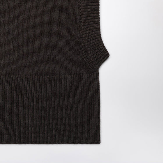 ALMADA LABEL Brown wool and cashmere balaclava