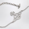 Vivienne Westwood Platinum Orb logo bracelet with crystals
