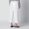 Róhe White cropped cotton trousers