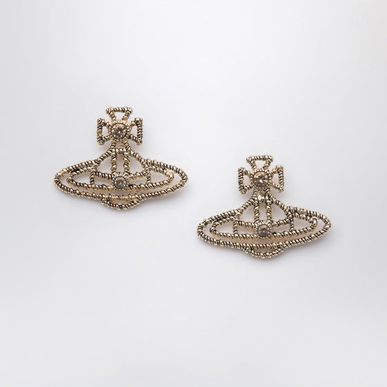 Vivienne Westwood Gold Orb logo earrings