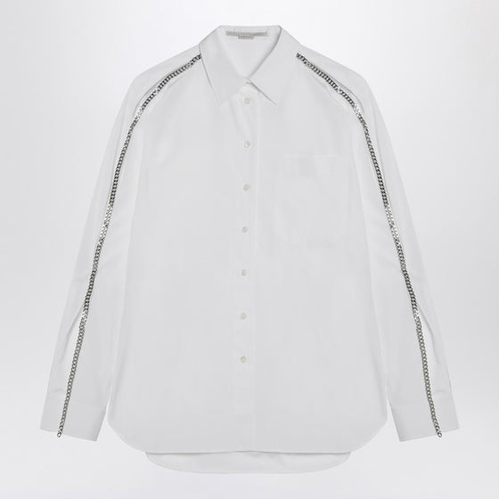 Stella McCartney White Falabella shirt with chains