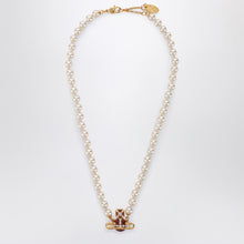  Vivienne Westwood Kitty Pearl necklace with gold finish