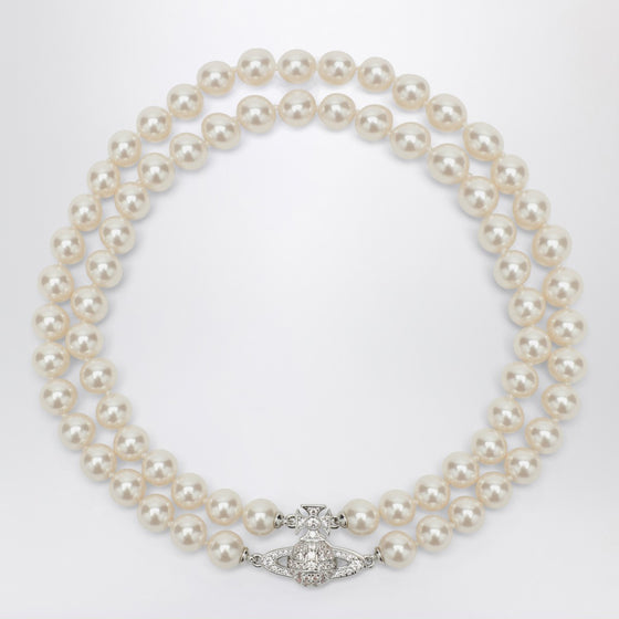 Vivienne Westwood Graziella Platinum Choker with Synthetic Pearls