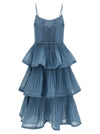 Zimmermann Pleated Tiered Midi Dress