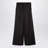 Stella McCartney Dark chocolate wide leg pants in wool