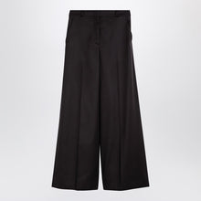  Stella McCartney Dark chocolate wide leg pants in wool