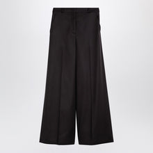  Stella McCartney Dark chocolate wide leg pants in wool