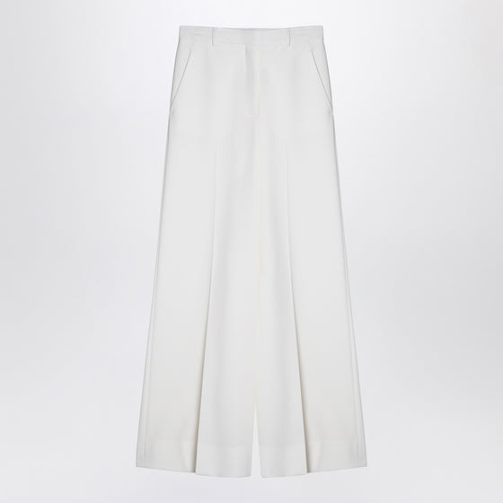 Stella McCartney Cream-coloured wool flared trousers