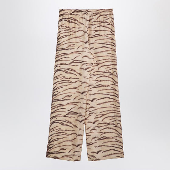 Stella McCartney Silk pants with tiger print