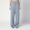 Stella McCartney Wide-leg light grey Falabella pants with chain