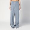 Stella McCartney Wide-leg light grey Falabella pants with chain