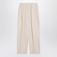  Stella McCartney Wide butter-coloured pants in linen blend