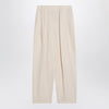 Stella McCartney Wide butter-coloured pants in linen blend