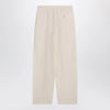 Stella McCartney Wide butter-coloured pants in linen blend