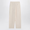 Stella McCartney Wide butter-coloured pants in linen blend