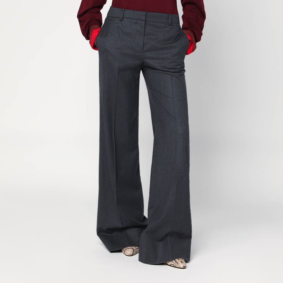 Stella McCartney Wide grey wool trousers