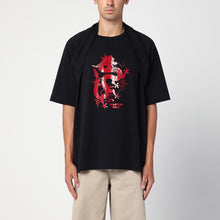  Martine Rose Oversized black T-shirt Celebration with print