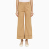 QUELLEDUE Desert-coloured cotton trousers