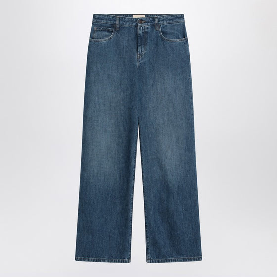 The Row Eglitta wide faded blue jeans