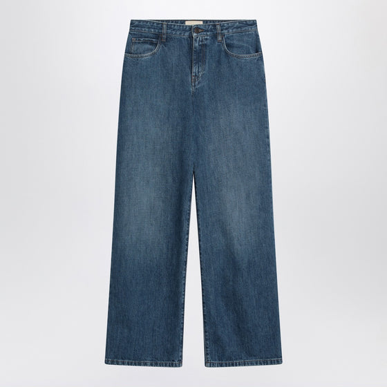 The Row Eglitta wide faded blue jeans