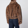 STAND STUDIO Brown faux-fur bomber