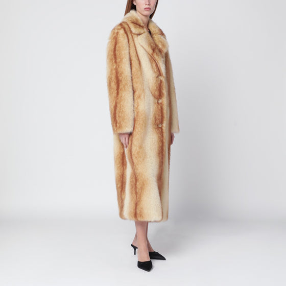 STAND STUDIO Beige/reddish-brown Nora faux-fur coat