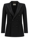 Saint Laurent Satin Lapel Blazer