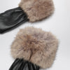 STAND STUDIO Jane gloves in leather and fur