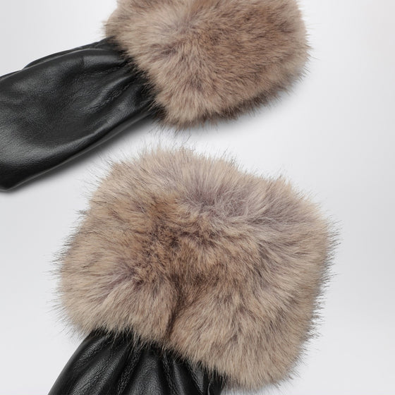 STAND STUDIO Jane gloves in leather and fur
