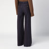 QUELLEDUE Blue wool-blend pinstripe trousers