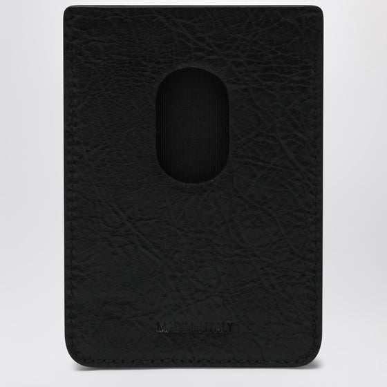 Balenciaga Black vertical card holder with logo print