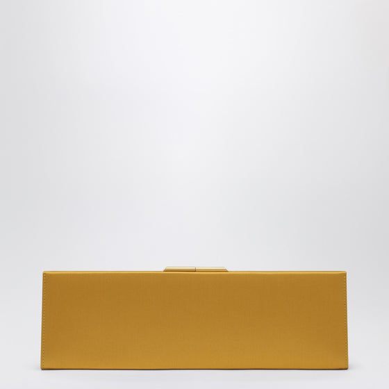 Saint Laurent Midnight Clutch Large in Orange Satin