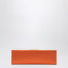 Saint Laurent Midnight Clutch Large in Orange Satin