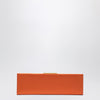 Saint Laurent Midnight Clutch Large in Orange Satin