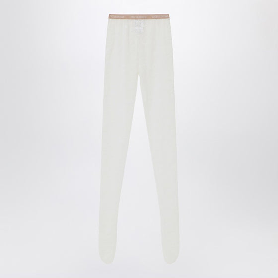 Valentino Garavani Ivory lace tights