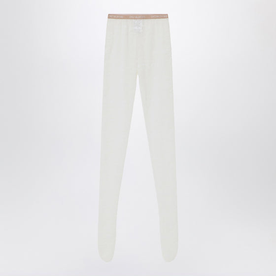 Valentino Garavani Ivory lace tights