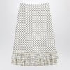 Valentino Ivory polka-dot skirt with ruffles