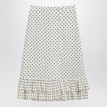  Valentino Ivory polka-dot skirt with ruffles