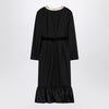 Valentino Black midi wool dress with bows