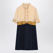  Valentino Mini dress with ruffles and bow in silk