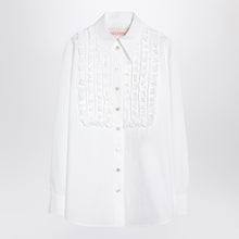  Valentino White cotton shirt with ruffles