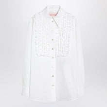 Valentino White cotton shirt with ruffles