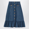 Valentino Blue denim midi skirt