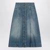 Valentino Washed denim midi skirt