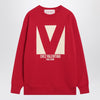 Red sweatshirt with Chez Valentino print