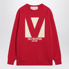 Red sweatshirt with Chez Valentino print