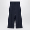 Valentino Indigo pants in wool and silk