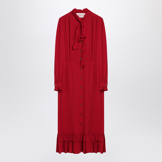Valentino Red dress with ruffled bow