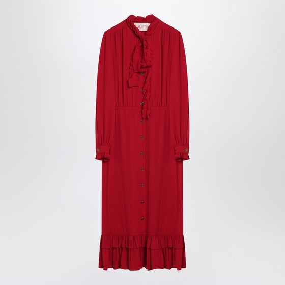 Valentino Red dress with ruffled bow