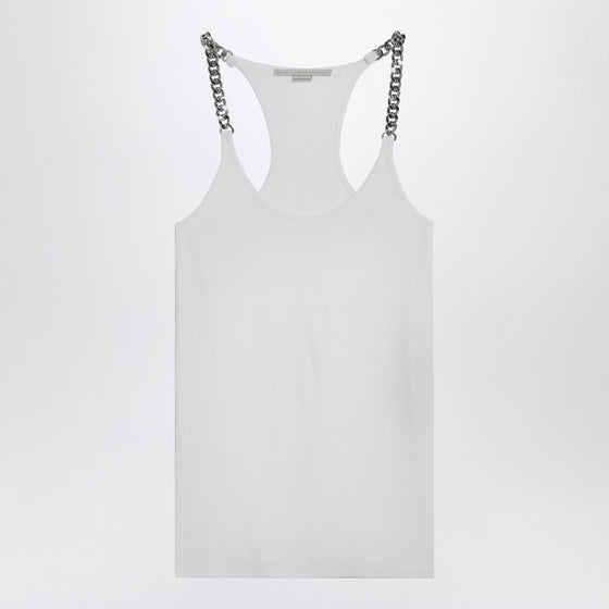 Stella McCartney White tank top with chain straps